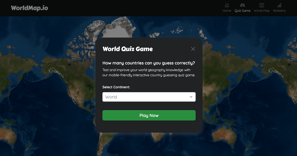 World Map Quiz Game 