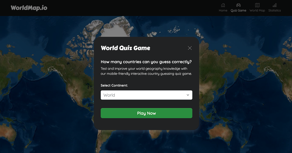 Interactive World Map Quiz Game App WorldMap Io   World Map Quiz Game 