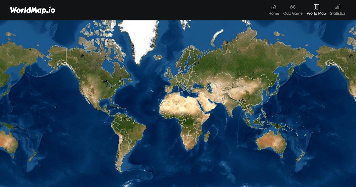 Interactive World Map, Statistics & Quiz Game - WorldMap.io